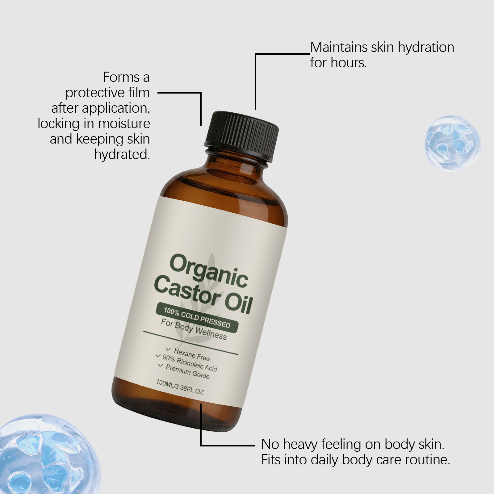 Органическое касторовое масло  – обзор и цена Castor Oil Cold Press
