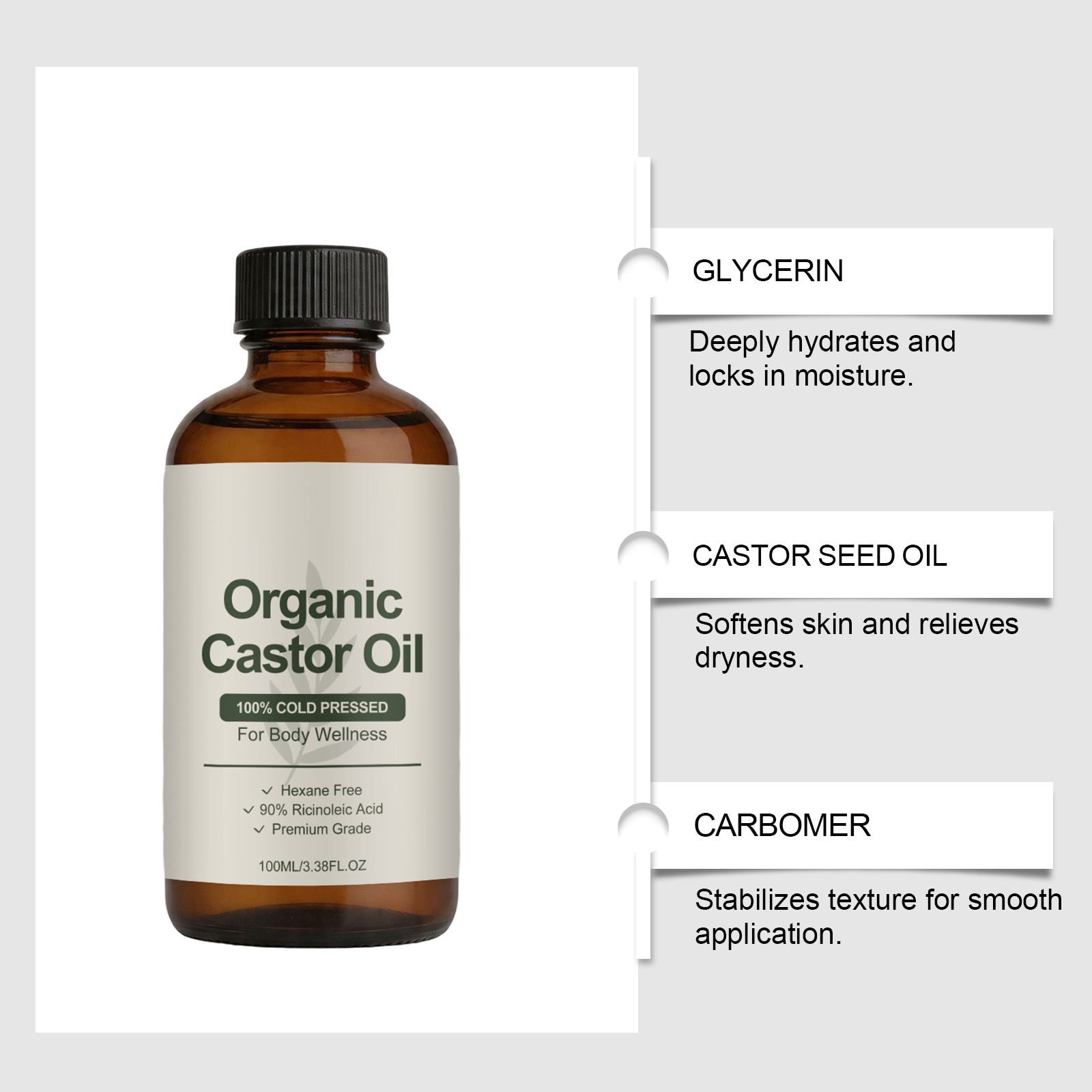 Органическое касторовое масло  – обзор и цена Castor Oil Cold Press