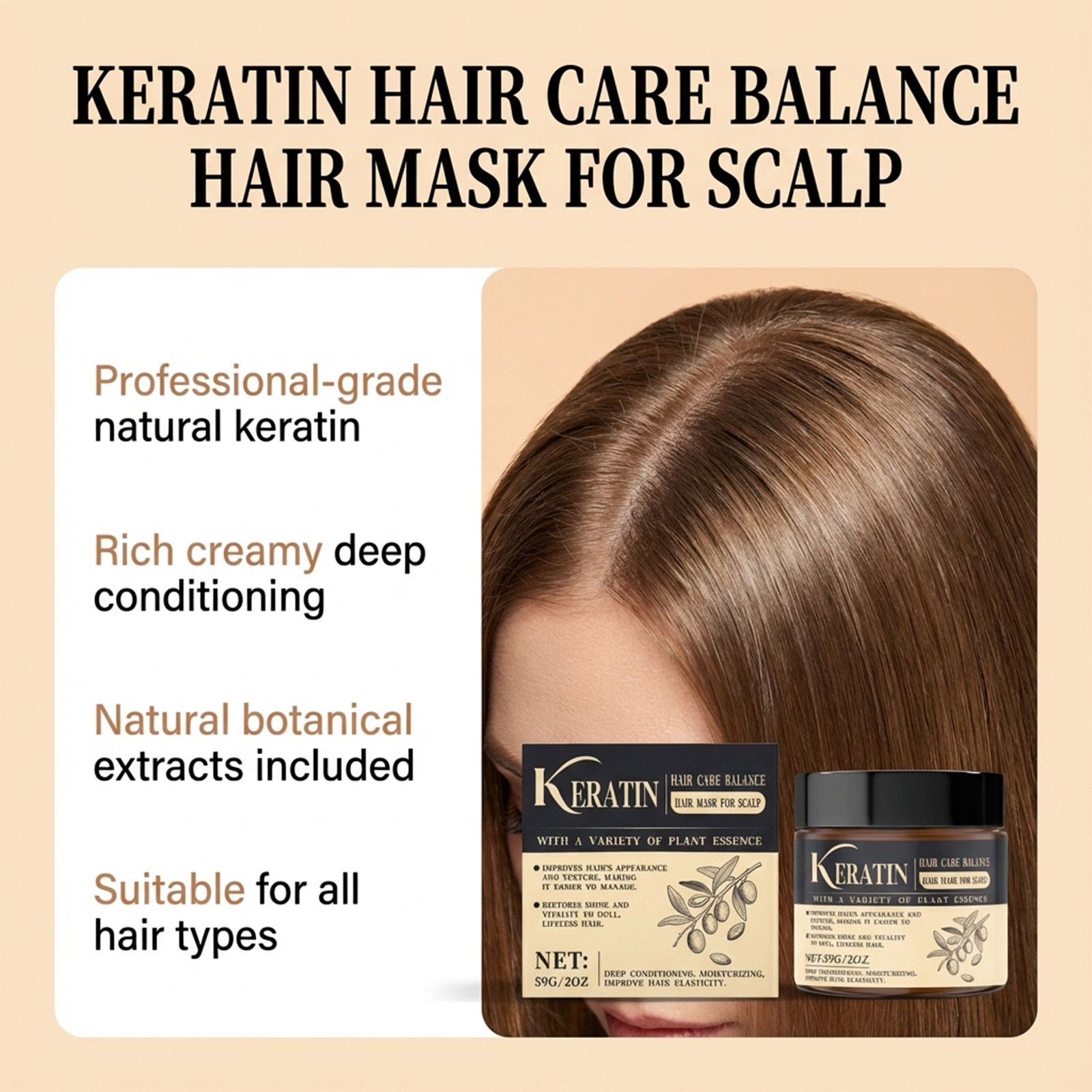 Волшебная кератиновая маска дл – обзор и цена Hair Care Keratin Treatment